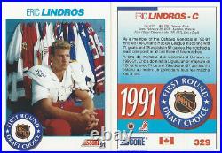 100 Card Lot 1991 Score Canadian Eric Lindros #329 RC Rookie card HOF Flyers