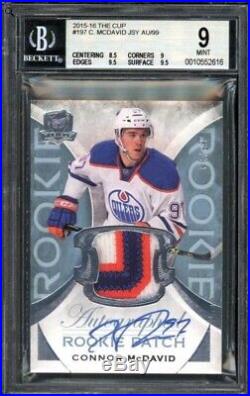 15/16 Connor McDavid The Cup RPA /99 BGS 9