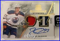 15-16 UD The CUP CONNOR McDAVID AUTO Patch RC Rookie Honorable Numbers /97