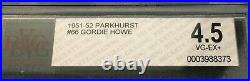 1951 1951-52 Parkhurst #66 Gordie Howe Rookie BVG 4.5 VG-EX+ Detroit Red Wings
