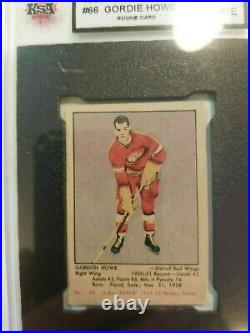 1951-52 Parkhurst GORDIE HOWE #66 rookie card KSA graded 4 VGE