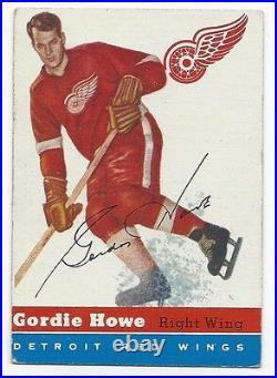 1954-55 Topps vintage hockey card #8 Gordie Howe, Detroit Red Wings VGEX+ ROOKIE