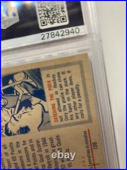 1954 Topps Hockey #8 Gordie Howe Red Wings Card Graded PSA 2 Looks like a 5
