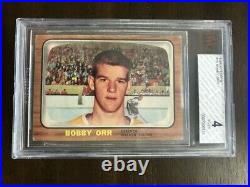 1966-67 Topps Bobby Orr #35 Rookie Card Bvg 4 Vg-ex