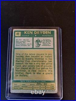 1971-72 #45 Ken Dryden ROOKIE CARD O-Pee-Chee