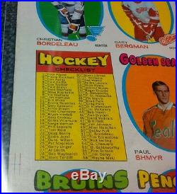 1971-72 OPC O-Pee-Chee Hockey UNCUT SHEET Bobby Orr Gordie Howe Ken Dryden Rooki