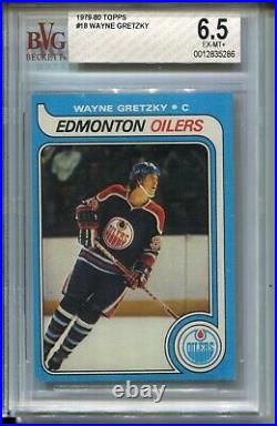 1979'79 Topps Hockey #18 Wayne Gretzky Rookie Card Graded BVG Ex Mint+ 6.5