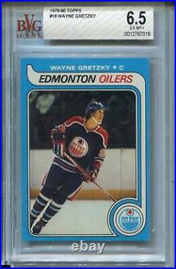 1979'79 Topps Hockey #18 Wayne Gretzky Rookie Card Graded BVG Ex Mint+ 6.5
