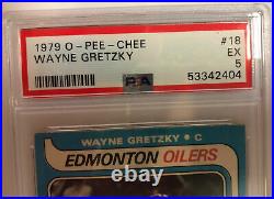 1979-80 O-Pee-Chee #18 Wayne Gretzky rookie card PSA 5