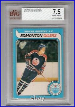 1979-80 O-pee-chee Opc #18 Rookie Rc Card Wayne Gretzky Bvg 7.5 Oilers Hof