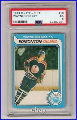 1979-80 O-pee-chee Opc #18 Rookie Rc Card Wayne Gretzky Psa 5 Oilers Beauty