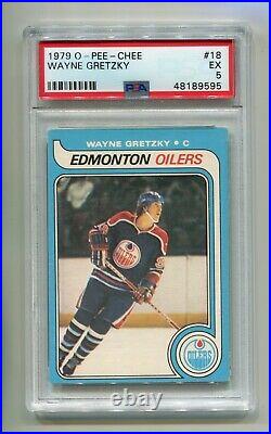 1979-80 O-pee-chee Opc Wayne Gretzky #18 Psa 5 Rookie Rc Ex Edmonton Oilers Hof