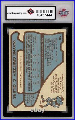 1979 80 Opc #18 Wayne Gretzky Rookie Card Ksa 10 Gem Mint