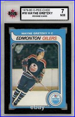 1979 80 Opc #18 Wayne Gretzky Rookie Card Ksa 7 Near Mint