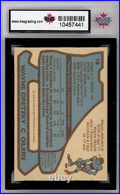 1979 80 Opc #18 Wayne Gretzky Rookie Card Ksa 8.5 Near Mint Mint+