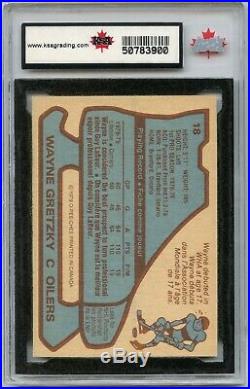 1979-80 Opc #18 Wayne Gretzky Rookie Card Rc Ksa 10 Gem Mint! Wow