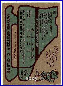 1979-80 Topps #18 Rookie Card Wayne Gretzky Oilers Rangers Kings