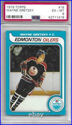 1979-80 Topps Hockey WAYNE GRETZKY #18 Rookie Card PSA 6 EX-MT