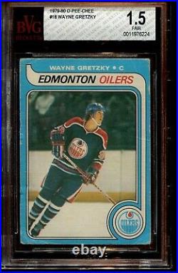 1979 OPC Hockey #18 Wayne Gretzky Rookie Card RC Graded BVG 1.5 O-Pee-Chee