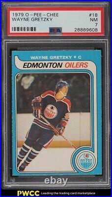 1979 O-Pee-Chee Hockey Wayne Gretzky ROOKIE RC #18 PSA 7 NRMT