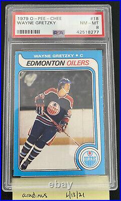 1979 O-Pee-Chee Wayne Gretzky #18 Rookie Card PSA 8 NM-MT OPC RC