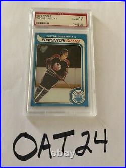 1979 Topps Hockey Wayne Gretzky ROOKIE RC #18 PSA 8 NM-MT Edmonton Oilers