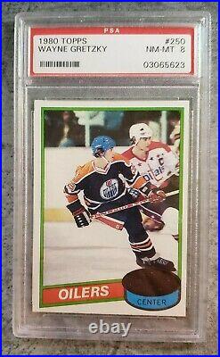 1980 Topps #250 WAYNE GRETZKY 2nd card PSA 8 NM/MT OILERS High END
