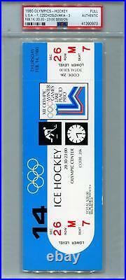 1980 U. S. Olympic Hockey Miracle On Ice Ticket Set (PSA) 9 Complete Tickets