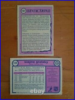 1982 to 1986 O-Pee-Chee Wayne Gretzky Scoring Leaders/Record Breaker 18-Card Lot
