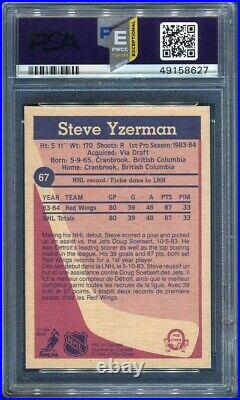 1984/85 OPC Steve Yzerman #67 Rookie Card PSA 9 Mint Centered PWCC E