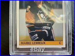 1985-86 O-Pee-Chee OPC Mario Lemieux Rookie Card RC PSA 8 Pittsburgh Penguins #9