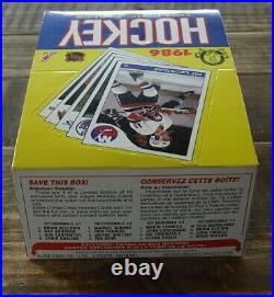 1985-86 O-pee-chee Opc Hockey Box Tape Sealed Case Fresh Lemieux Rookie Bottom