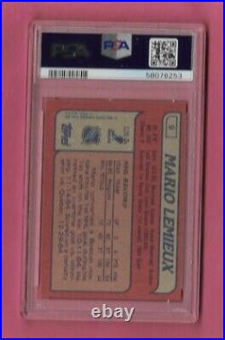 1985 Topps Mario Lemieux #9 PSA 7 Near Mint Rookie Card