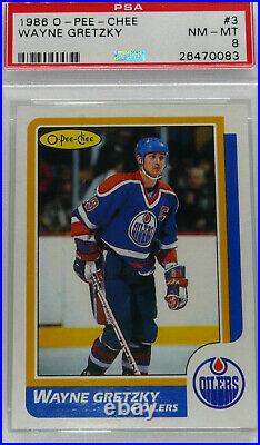 1986 Opc # 3 Wayne Gretzky Hockey Card Psa 8 Nm Mt
