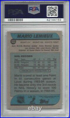 1986 Topps #122 Mario LEMIEUX PSA 10+++ HOF Penguins