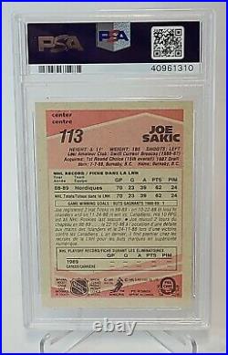 1989 O-Pee-Chee OPC Hockey #113 Joe Sakic RC Rookie Card PSA 10 Gem Mint