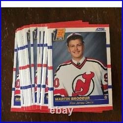 1990/91 Score Martin Brodeur Rookie #439 100 Card Lot Yes 100 Cards Psa 10