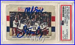 1991 Impel USA Hockey Jim Craig Mike Eruzione Signed Auto Card #69 PSA/DNA