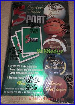 1995 Classic 5 Sport Factory Sealed Box Shaq/steve Young/earnhardt/bonds Auto