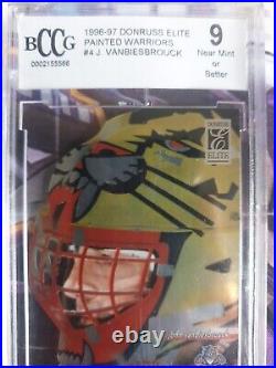 1996-1997 Donruss Elite Painted Warriors J. Vanbiesbrouck Graded 9 BCCG