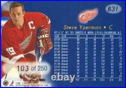 1996-97 Flair Hockey Blue Ice #B31 Steve Yzerman 103/250 Detroit Red Wings