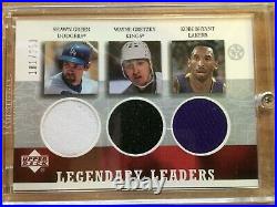 2003 Upper Deck Legendary Leaders Gretzky Kobe Bryant Tri Jersey 181/250 RARE