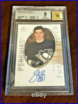 2005-06 SP Authentic Future Watch Sidney Crosby #181 Rookie Beckett 9.0 Auto 10