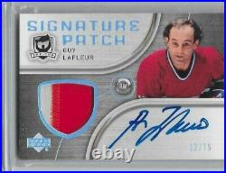 2005-06 UD The Cup hockey Guy Lafleur Signature Patch auto /75 card CANADIENS