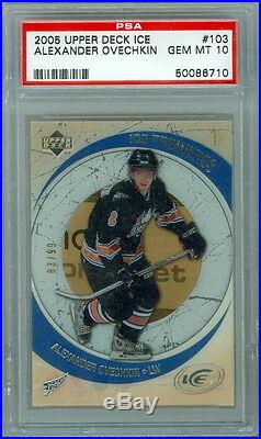 2005-06 U. D. Ice Premieres Auto Patches Alexander Ovechkin Rookie Bgs 9.5 5/10