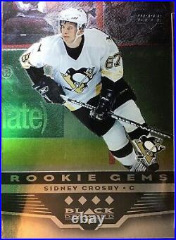 2005-06 Ud Black Diamond Sidney Crosby Real Rc Card #193 Quadruple Diamond