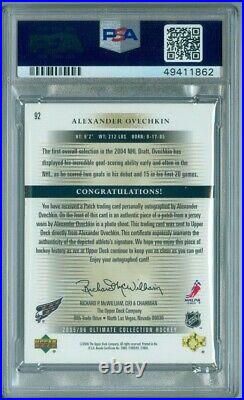 2005-06 Ultimate Collection #92 Alexander Ovechkin Rookie Auto Shield 1/1