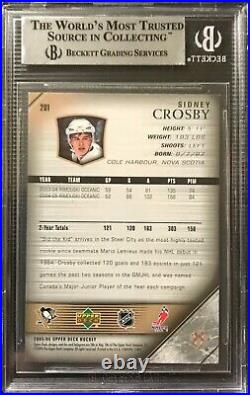 2005-06 Upper Deck UD YG Young Guns #201 Sidney Crosby Rookie BGS 9 MINT NR GEM