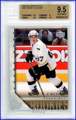2005-06 Upper Deck Young Guns Sidney Crosby #210 RC BGS 9.5 (Top Sports Cards)