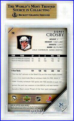 2005-06 Upper Deck Young Guns Sidney Crosby #210 RC BGS 9.5 (Top Sports Cards)
